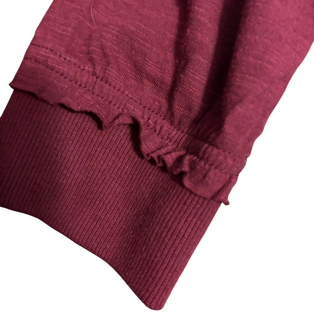 Soft Surroundings Burgundy Embroidered Button Up Hoodie Cotton Small 2EG93 - Picture 2 of 13